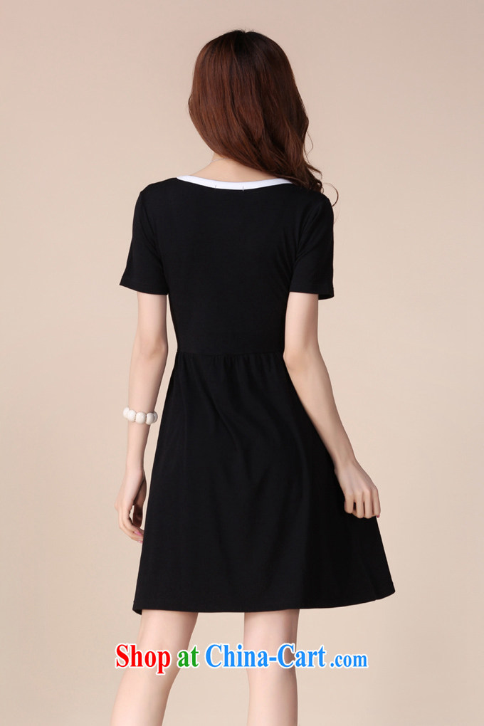 Loved summer edition korea leisure video thin-waist thick mm and indeed increase, female short-sleeved dress 2078 black XXXXL pictures, price, brand platters! Elections are good character, the national distribution, so why buy now enjoy more preferential! Health