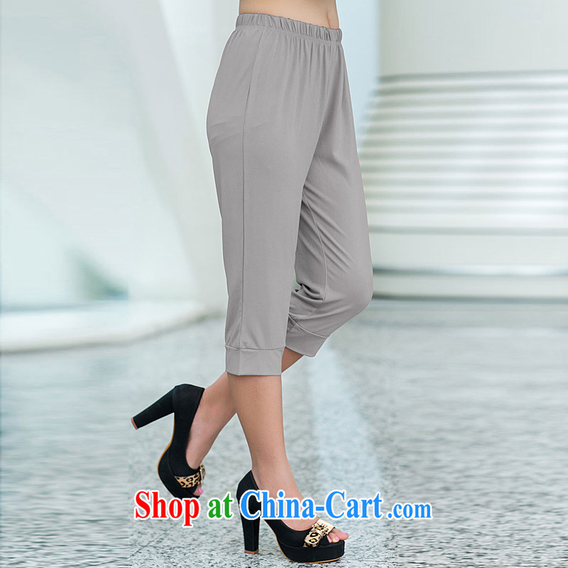Mephidross economy honey, and indeed increase, women with thick mm summer 2014 new candy-colored elastic solid 7 pants 9001 large gray code 4 XL Mephitic economy honey (MENTIMISI), and, on-line shopping