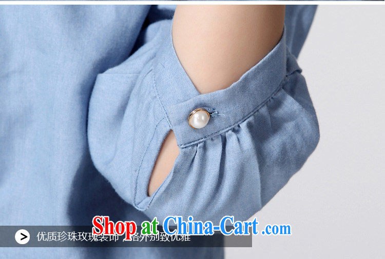 Loved spring Korean version of the new, and indeed increase, thick mm video thin female 7 cuff denim dress 918 dark blue 4 XL pictures, price, brand platters! Elections are good character, the national distribution, so why buy now enjoy more preferential! Health