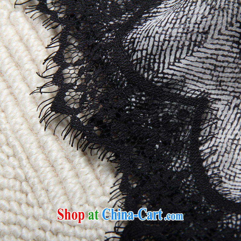 The feelnet Code women 2015 summer new European short-sleeved skirt lace XL dress 1407 black large code 5 XL, FeelNET, shopping on the Internet