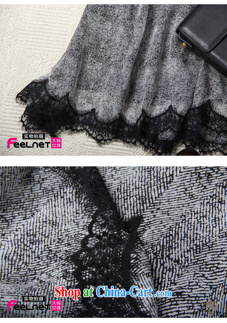 The feelnet Code women's clothing 2015 summer new Europe short-sleeved skirt lace XL dress 1407 black large code 5 XL pictures, price, brand platters! Elections are good character, the national distribution, so why buy now enjoy more preferential! Health