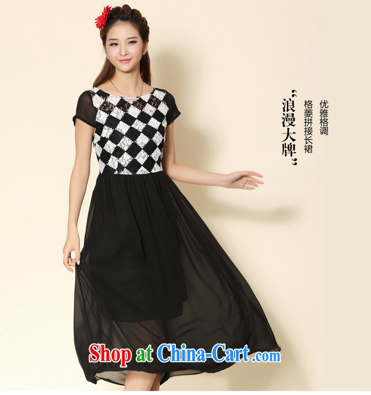 Cross-sectoral provision 2014 summer new, XL girls with thick MM lace, thick sister-in-law Video thin short-sleeved dresses long skirt item no. 2070 black 3 XL pictures, price, brand platters! Elections are good character, the national distribution, so why buy now enjoy more preferential! Health