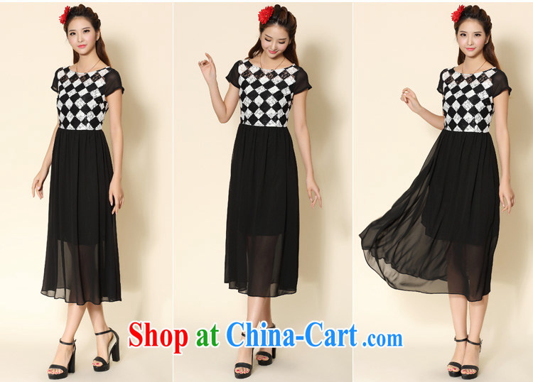 Cross-sectoral provision 2014 summer new, XL girls with thick MM lace, thick sister-in-law Video thin short-sleeved dresses long skirt item no. 2070 black 3 XL pictures, price, brand platters! Elections are good character, the national distribution, so why buy now enjoy more preferential! Health