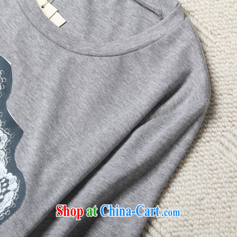 feelnet mm thick Korean version 2015 summer new, larger female short-sleeved T-shirt loose XL T pension 2149 gray 0 code 3 XL, FeelNET, shopping on the Internet