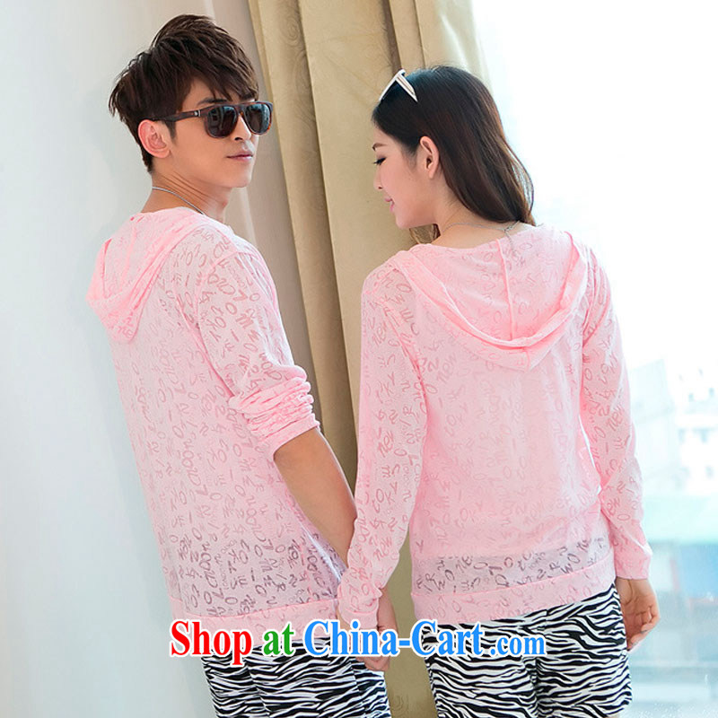 Support the colorful nickname, summer 2014 Korean honeymoon beach with sunscreen and clothing for couples beach clothing jacquard thin swimming jacket Y 9874 pink XXXL, colorful nicknames, and shopping on the Internet