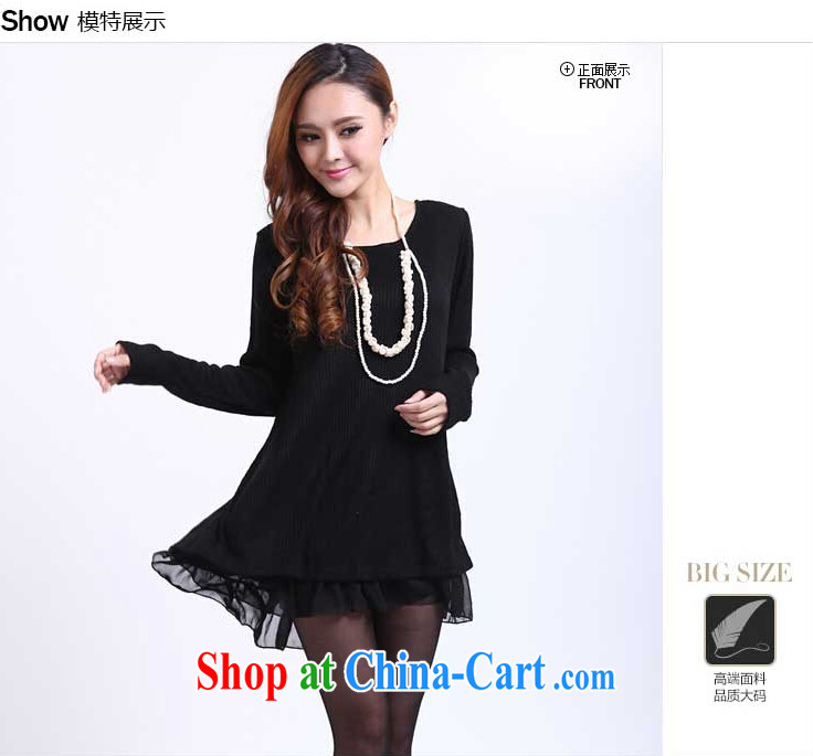 Wen Min 2014 Korean autumn is new, leave two flouncing, long, large, female 5020 dark blue XXXXL pictures, price, brand platters! Elections are good character, the national distribution, so why buy now enjoy more preferential! Health