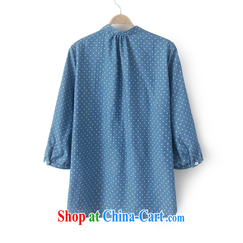 mm thick summer large foreign trade, women in Europe and America with Korean cowboy shirt shirt long, and indeed increase Code B 7 S look at tile measurement data XXL (tile measure against clothes, talking about the Zhuang (gazizhuang), and, on-line shopping