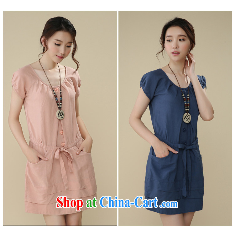 The Ju-Yee Nga larger female summer female new thick sister graphics thin short-sleeved cotton Ma dresses YS 20,585 green XL pictures, price, brand platters! Elections are good character, the national distribution, so why buy now enjoy more preferential! Health