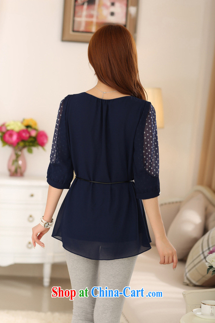 The summer 2014 new Korean version the Code women in mounted on the cuff long loose snow woven shirts compensable lumbar twine SY 7036 blue XXXXL pictures, price, brand platters! Elections are good character, the national distribution, so why buy now enjoy more preferential! Health
