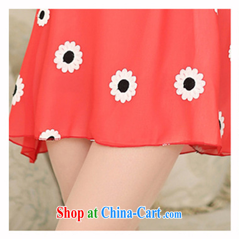 The US in the summer and indeed increase, female fat sister graphics thin loose snow woven embroidered short sleeve dresses MJ 069 black XXXL, American, international, and shopping on the Internet