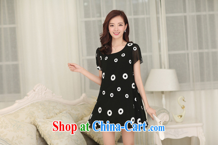 The US in the summer and indeed increase, female fat sister graphics thin loose snow woven embroidered short sleeve dresses MJ 069 black XXXL pictures, price, brand platters! Elections are good character, the national distribution, so why buy now enjoy more preferential! Health