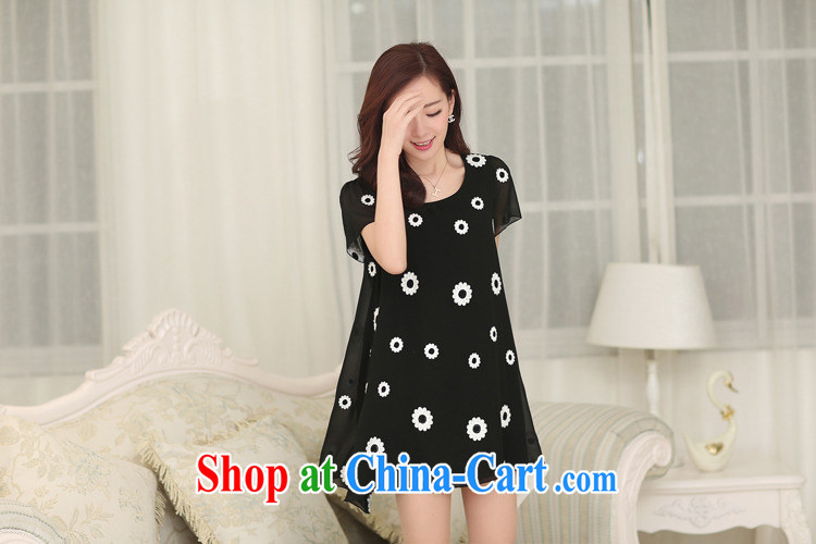 The US in the summer and indeed increase, female fat sister graphics thin loose snow woven embroidered short sleeve dresses MJ 069 black XXXL pictures, price, brand platters! Elections are good character, the national distribution, so why buy now enjoy more preferential! Health