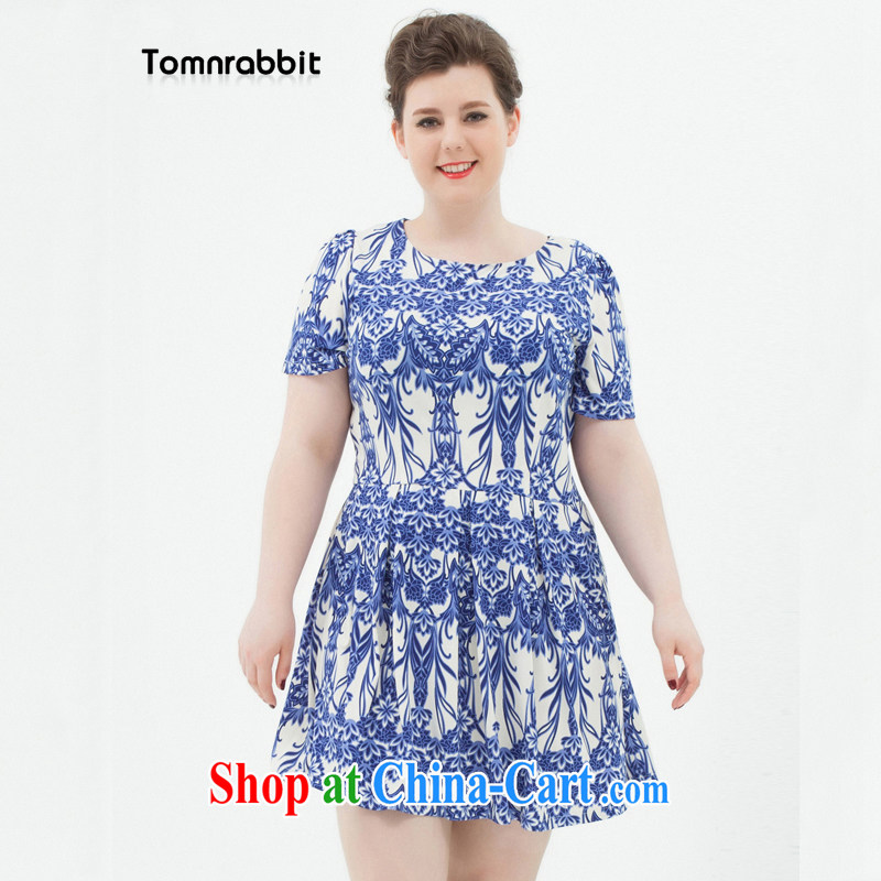 Tomnrabbit summer 2014 stamp the code female dresses and indeed increase short-sleeve with thick mm skirt green code L, Tomnrabbit, shopping on the Internet