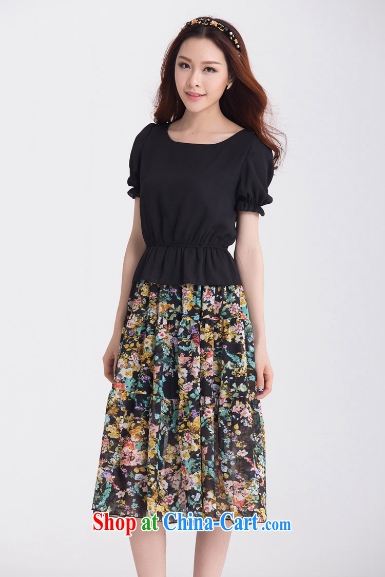 Loved summer new, mm thick and indeed increase, female short-sleeved snow woven floral-yi long skirt 3509 blue XXXXL pictures, price, brand platters! Elections are good character, the national distribution, so why buy now enjoy more preferential! Health