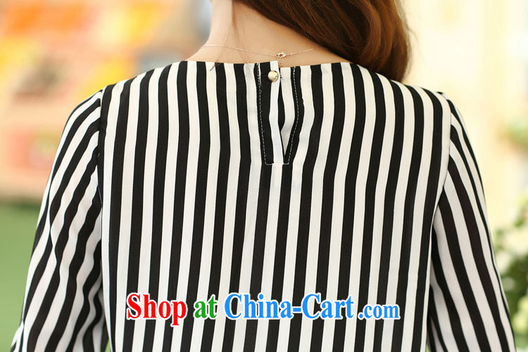 2015 summer new thick mm XL ladies short sleeved T-shirt King, long, black and white stripes video thin ice woven shirts T-shirt A 1 stripes 3 XL recommendations 155 - 170 Jack pictures, price, brand platters! Elections are good character, the national distribution, so why buy now enjoy more preferential! Health