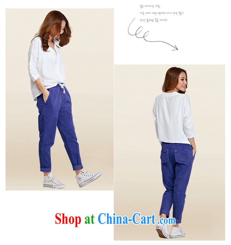 In 2015 a new king, female spring corduroy castor pants female fat, female video thin, summer girl pants 1183 denim blue 5 XL pictures, price, brand platters! Elections are good character, the national distribution, so why buy now enjoy more preferential! Health