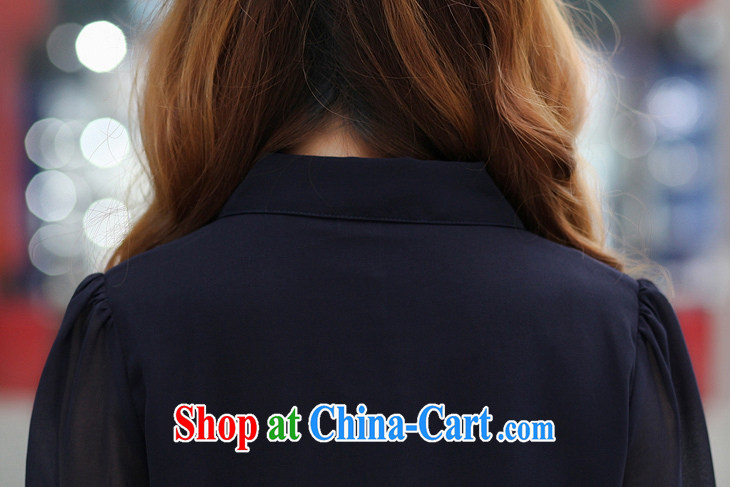 Platinum sign wave (PTLONG) code female Korean snow woven shirts thick mm and indeed increase code 9 cuff lapel shirt dark blue XXXXXXL pictures, price, brand platters! Elections are good character, the national distribution, so why buy now enjoy more preferential! Health