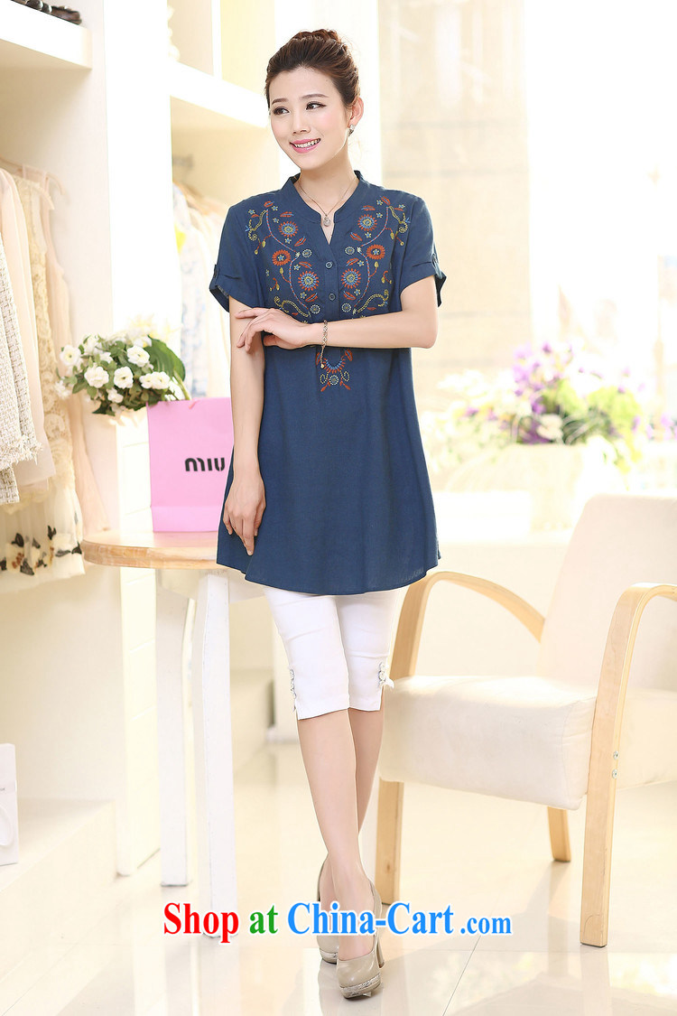 The Ju-Yee Nga larger summer new stylish embroidered Korean video thin female thick sister MA the shirt YY 1281 leather F pink XXL pictures, price, brand platters! Elections are good character, the national distribution, so why buy now enjoy more preferential! Health