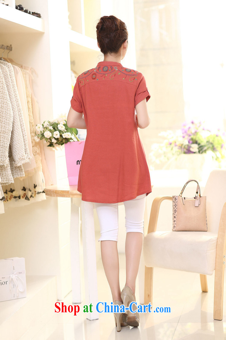 The Ju-Yee Nga larger summer new stylish embroidered Korean video thin female thick sister MA the shirt YY 1281 leather F pink XXL pictures, price, brand platters! Elections are good character, the national distribution, so why buy now enjoy more preferential! Health