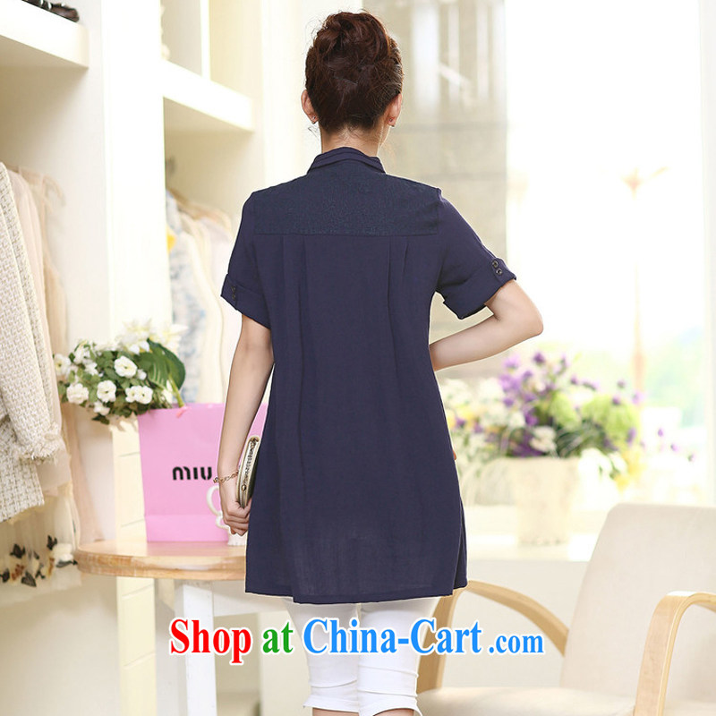 The Ju-Yee Nga summer new embroidered large, loose-a video Thin women, the Commission the shirt YY 1283 royal blue XXL, Yu Yee Nga, shopping on the Internet