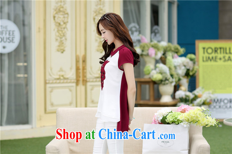 Golden Harvest, snow 2014 new Korean version Summer Snow-woven shirt short-sleeved larger female stitching, long, thick mm T-shirt owl black XXXXL pictures, price, brand platters! Elections are good character, the national distribution, so why buy now enjoy more preferential! Health
