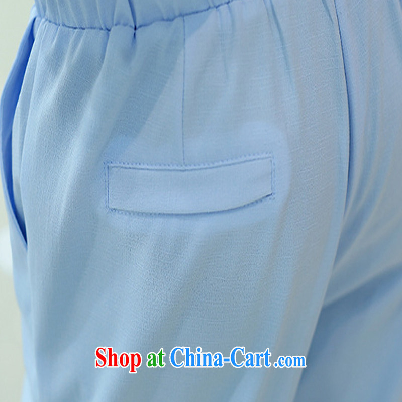 MR HENRY TANG year maximum code female package summer short-sleeve cotton Ma two-piece loose video thin T pension thick MM and indeed increase + 9 pants blue/1993 2 XL 135 - 145 jack, Tang, and shopping on the Internet