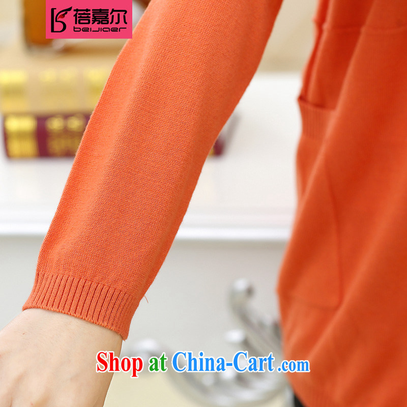 Mrs Yeung Ka, Spring and Autumn and the new, female, long, knitting garments shawl large code, jacket long-sleeved T-shirt air-conditioned 100 ground thin T-shirt multi-color dark blue XXL - 120, Pei Ho (BEIJIAER), on-line shopping