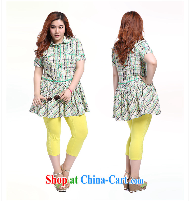 Slim Li Sau-summer new, larger female cotton sweet-floral plaid stitching cultivating graphics thin 100 hem skirt with short dresses Q 3908 peach XXXL pictures, price, brand platters! Elections are good character, the national distribution, so why buy now enjoy more preferential! Health