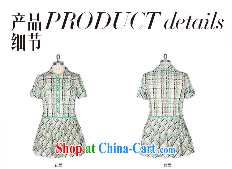 Slim Li Sau-summer new, larger female cotton sweet-floral plaid stitching cultivating graphics thin 100 hem skirt with short dresses Q 3908 peach XXXL pictures, price, brand platters! Elections are good character, the national distribution, so why buy now enjoy more preferential! Health