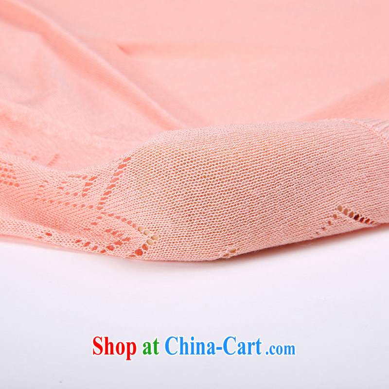 Slim Li-su summer 2014 new, larger female Korean version 100 V ground for thin Openwork long knitting cardigan Q 5081 pink XL, slim Li-su, on-line shopping
