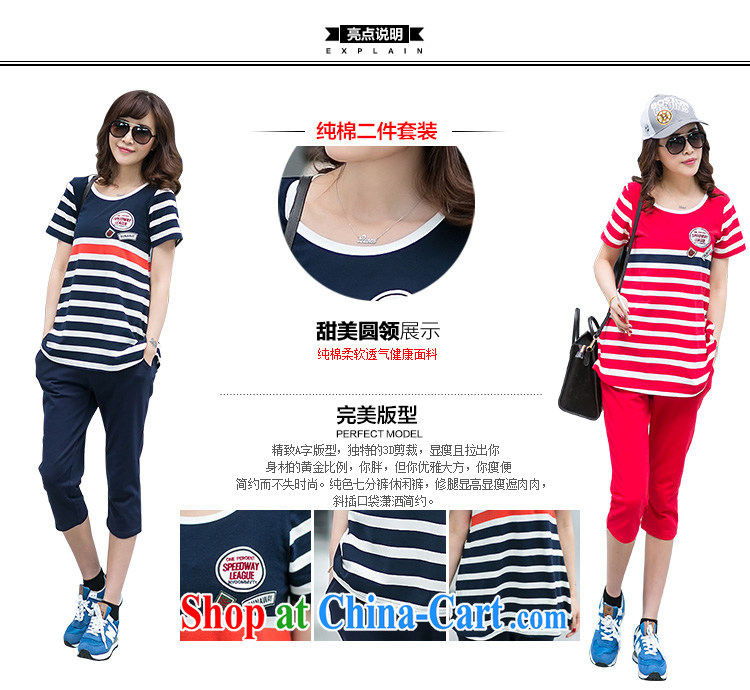 ZORMO 2015 summer new Korean female sport and leisure service kit mm thick and fat XL T-shirt + pants 2-Piece royal blue XXXL 145 - 165 Jack pictures, price, brand platters! Elections are good character, the national distribution, so why buy now enjoy more preferential! Health