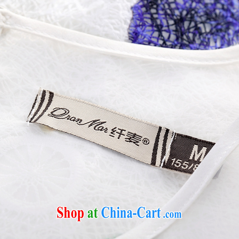The Mak is the women's clothing 2014 summer new thick mm stylish snow woven floral beauty short-sleeved dress suit 4715 XXL, former Yugoslavia, Mak, and shopping on the Internet