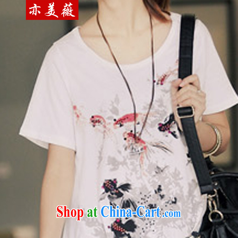 Also the US Ms Audrey EU 2015 summer and autumn new Ethnic Wind loose stamp wood drill long, short-sleeved shirt T 1902 # (goldfish) are codes, and also the US Ms Audrey EU Yuet-mee, GARMENT), online shopping