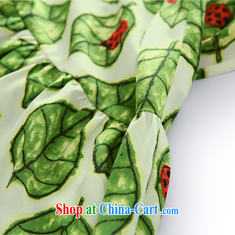 The MAK King, female fat mm summer thick sister 2014 new, indeed the XL-yi skirt 41,393 green 5 XL, former Yugoslavia, Mak, and shopping on the Internet