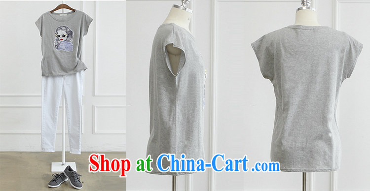Hi Princess slave Korea version of the greater code girls with nails Pearl loose video thin stylish girl pattern short-sleeved T shirt T-shirt A 7719 white 4XL/ (190 - 230 ) jack pictures, price, brand platters! Elections are good character, the national distribution, so why buy now enjoy more preferential! Health