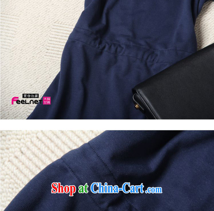 feelnet thick MM 2015 XL female summer new Korean-pocket stitching, with the Code dress 2119 blue 5 XL pictures, price, brand platters! Elections are good character, the national distribution, so why buy now enjoy more preferential! Health