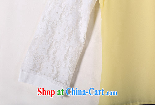Constitution Yi XL women short skirts 2015 spring new beauty cuff in mm thick dress thick sister graphics thin stitching lace OL short skirt yellow large XL 4 170 - 185 Jack pictures, price, brand platters! Elections are good character, the national distribution, so why buy now enjoy more preferential! Health