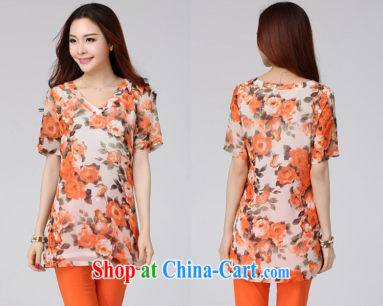 Constitution Yi XL blouses 2015 summer New Beauty video thin stamp T shirt mm thick Korean long snow-woven shirt short-sleeved V for small T-shirt orange large XL 120 - 135 Jack pictures, price, brand platters! Elections are good character, the national distribution, so why buy now enjoy more preferential! Health