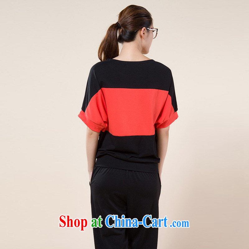 2014 Kit female summer XL female sport and leisure Package Women stylish summer thick MM summer black XXXL, Biao (BIAOSHANG), shopping on the Internet