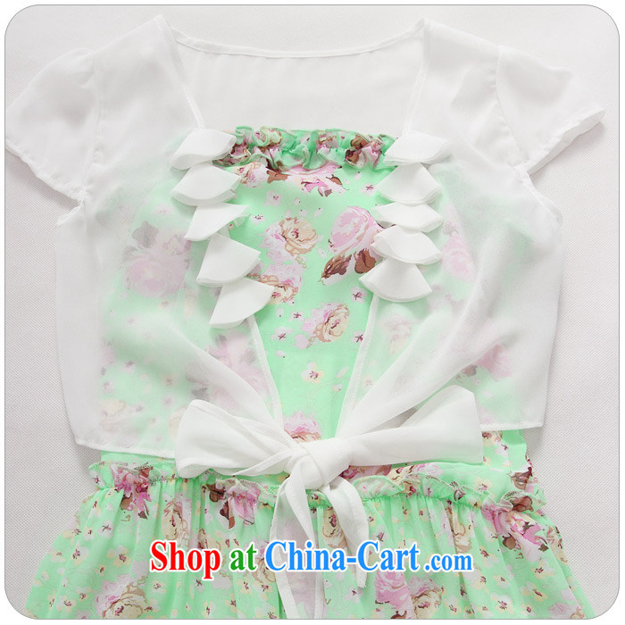 The delivery package as soon as possible-XL dresses 2014 new Summer Snow cool woven floral two-piece with shawl straps dress mm thick short green is code about 90 - 120 Jack pictures, price, brand platters! Elections are good character, the national distribution, so why buy now enjoy more preferential! Health