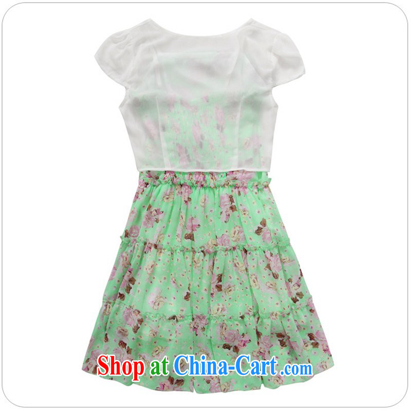The delivery package as soon as possible e-mail XL dresses 2014 new in summer with a refreshing snow woven floral two-piece with shawl straps dress mm thick short green is code about 90 - 120 jack, land is still the Yi, the Code women's clothing, and shopping on the Internet