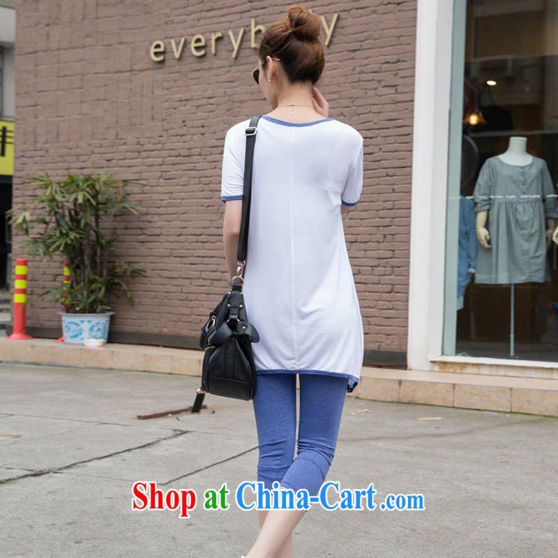 Summer 2015 the fat increase, female Korean version mm thick sport and leisure package graphics thin white XXXXL, Biao (BIAOSHANG), shopping on the Internet