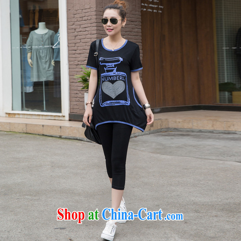 Summer 2015 the fat increase, female Korean version mm thick sport and leisure package graphics thin white XXXXL, Biao (BIAOSHANG), shopping on the Internet