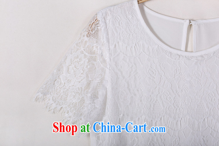 Loved summer Korean lady graphics thin, long, thick sister larger female short-sleeve lace shirt 2173 white XXXXL pictures, price, brand platters! Elections are good character, the national distribution, so why buy now enjoy more preferential! Health