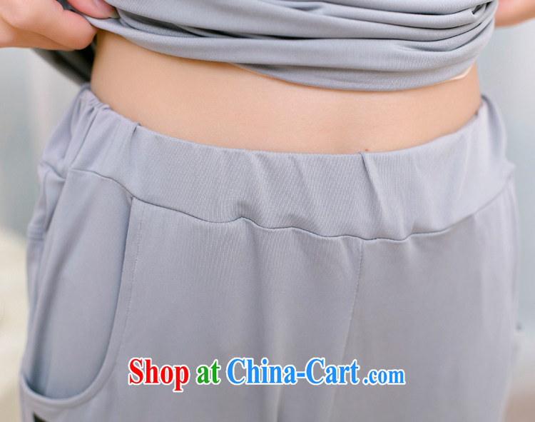 2015 summer edition Korea XL female thick MM short-sleeved video thin 7 pants sport and leisure package deep blue XXXXL pictures, price, brand platters! Elections are good character, the national distribution, so why buy now enjoy more preferential! Health