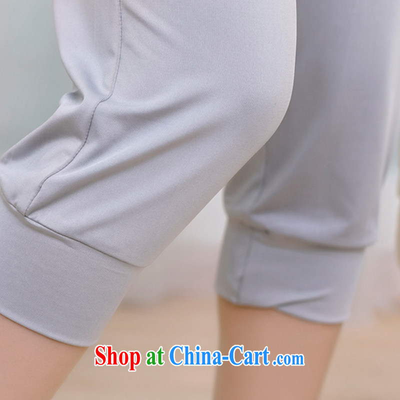 2015 summer edition Korea XL female thick MM short-sleeved video thin 7 pants sport and leisure package deep blue XXXXL, Biao (BIAOSHANG), online shopping