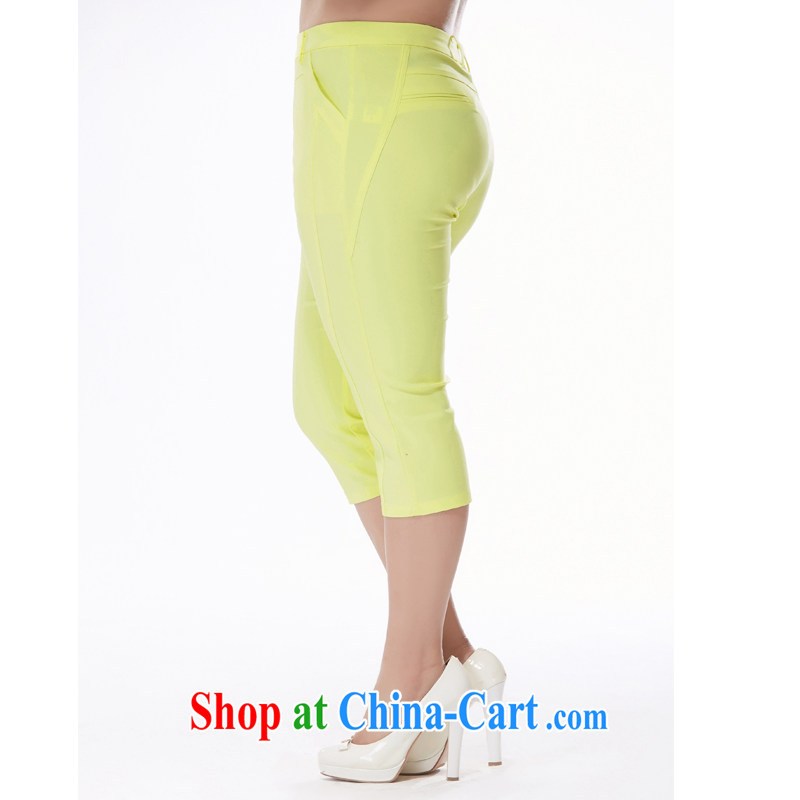 msshe larger female 2014 summer edition won the fat increase, female fat mm video thin 7 pants clearance 7040 yellow T 5, Susan Carroll, Ms Elsie Leung Chow (MSSHE), online shopping