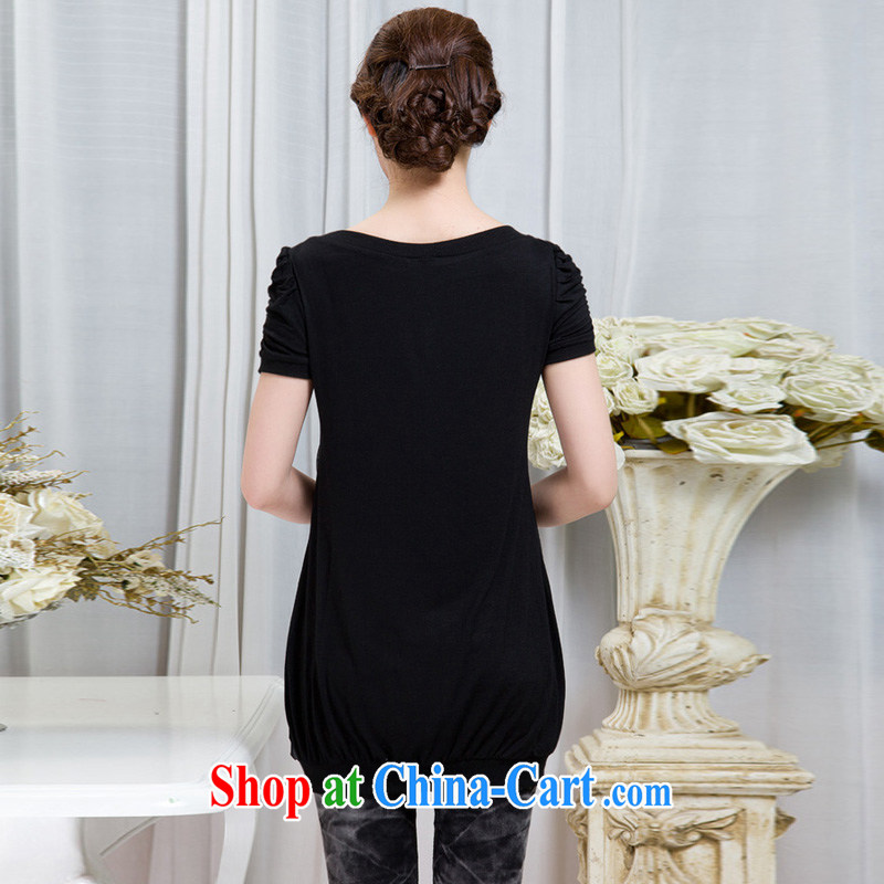 2014 summer is indeed the XL female black, warranty graphics thin T-shirt with short sleeves shirt T black XXL, Biao (BIAOSHANG), shopping on the Internet