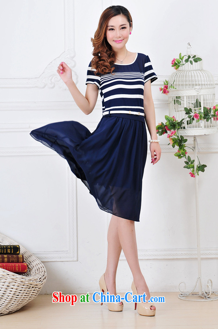 The sheep, the 2015 Spring Summer new women with larger female snow woven stripes graphics thin large code dresses stylish long skirts female Two-piece Q 06 two-piece blue XXXXXL pictures, price, brand platters! Elections are good character, the national distribution, so why buy now enjoy more preferential! Health