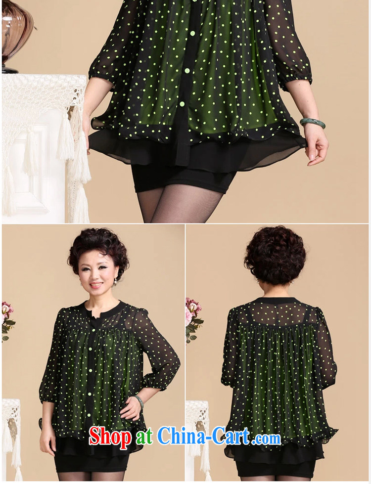 The SSU Mak 2015 girls spring and summer dot loose 7 snow cuff woven shirts mother in the elderly, female 0372 wave point green 5 XL pictures, price, brand platters! Elections are good character, the national distribution, so why buy now enjoy more preferential! Health